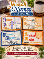 NAMES OF GOD MUG MATS | In the Hoop Machine Embroidery Designs