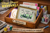 DESIGN DRAWER REVIVAL - NOT LUCKY JUST BLESSED CANVAS KEEPSAKE Frameable Canvas-  In The Hoop Machine Embroidery
