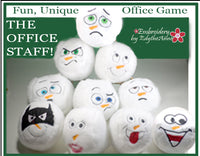 THE OFFICE STAFF SNOWBALLS...In The Hoop Machine Embroidery