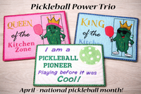 PICKLEBALL MUG MAT SET -  In The Hoop Embroidered Mug Mat Design - DIGITAL DOWNLOAD