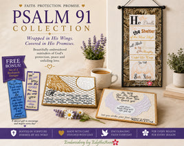 PSALM 91 COLLECTION - In The Hoop Machine Embroidery - Digital Downloads
