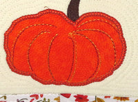 AUTUMN GATHERING RECTANGULAR PILLOW COVER Machine Embroidery Design