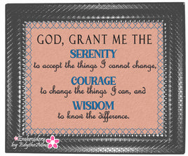 SERENITY PRAYER CANVAS KEEPSAKE  In The Hoop Machine Embroidery  - Digital Download