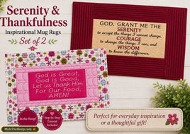 Serenity Prayer & God Is Great Placemat Set – Machine Embroidery Designs