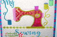 MY SEWING ROOM WALLHANGING-  In The Hoop Machine Embroidery