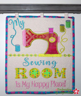 MY SEWING ROOM WALLHANGING-  In The Hoop Machine Embroidery