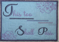STRENGTH THROUGH THE STORM  MUG MAT DUO In The Hoop Machine Embroidery - Digital Download