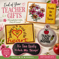 TEACHER END OF YEAR GIFTS - All In The Hoop Machine Embroidery
