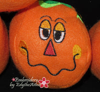 PUMPKIN BALL EMOTICON STUFFIES IN THE HOOP