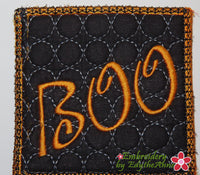 HALLOWEEN CANDLE RING/TABLE TOPPER with MATCHING COASTERS In The Hoop Machine Embroidery