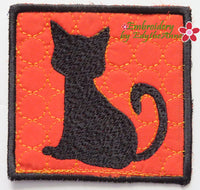 HALLOWEEN CANDLE RING/TABLE TOPPER with MATCHING COASTERS In The Hoop Machine Embroidery