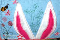 BUNNY PATCH PILLOWS - Flange & In The Hoop   Machine Embroidery Design