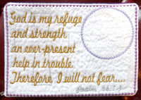 GOD MY REFUGE Faith Based Mug Mat/Mug Rug - DIGITAL DOWNLOAD