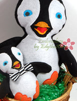 PENGUIN STUFFIE Boy & Girl in 3 Sizes In The Hoop Machine Embroidery