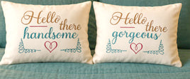 PILLOW TALK: Hello There Pillow Duo – In The Hoop Embroidery Design