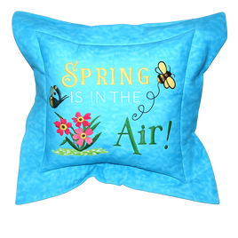 SPRING IS IN THE AIR PILLOW  Machine Embroidery Design