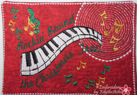 ROCKIN ROUND MUG MAT - In The Hoop Machine Embroidery-Digital Download