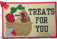 TREATS FOR YOU In The Hoop Mini-Mug Mat Baked Goods Gift Tags Machine Embroidered Design