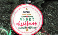 FREE CHRISTMAS TAG-In The Hoop Machine Embroidery-Digital Download