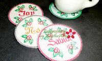 WORDS OF CHRISTMAS PLACE MAT SET  In The Hoop - DIGITAL DOWNLOAD