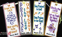 PSALM BOOKMARKS - Set of Four - In The Hoop Machine Embroidery