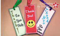 Bookmarks for saying Thank You! - INSTANT DOWNLOAD - Embroidery by EdytheAnne - 1