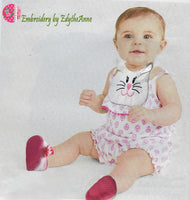 BUNNY BIB In The Hoop Machine Embroidery - Matches our Bunny Slippers -Digital Download