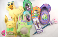 EASTER BASKET w/ Lots of Goodies Inside!  Machine Embroidery Design - DIGITAL DOWNLOAD