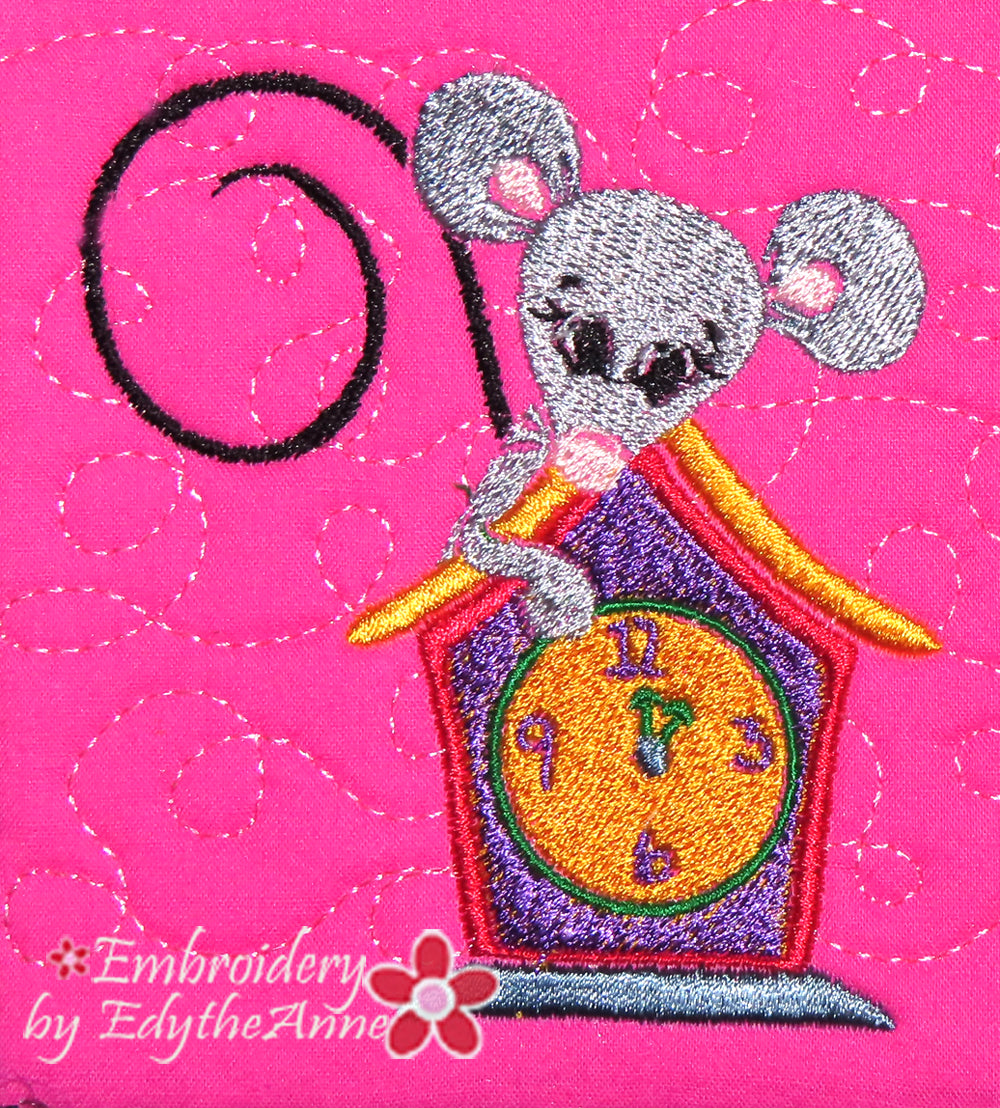 HICKORY, DICKORY, DOCK NURSERY RHYME WALL HANGING Digital Download