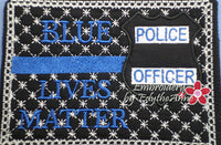 ALL LIVES MATTER...BLUE LIVES MATTER Set of 2 Designs and 2 Sizes.  In The Hoop Machine Embroidered Mug Mat/Mug Rug.  - Digital File - Instant Download - Embroidery by EdytheAnne - 3