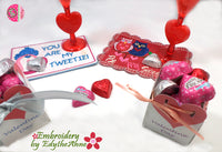 VALENTINE BOXES Plus Optional SVG files- Machine Embroidery Design  In The Hoop Projects