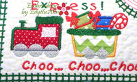 CHRISTMAS EXPRESS In The Hoop Embroidered Mug Mat Designs.   - Digital File - Instant Download - Embroidery by EdytheAnne - 3