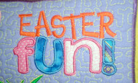 Easter fun pillow in the hoop project