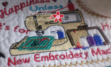 EMBROIDERY HAPPINESS Whimsical In The Hoop Embroidered Mug Mat Designs.   - Digital File - Instant Download - Embroidery by EdytheAnne - 2