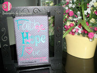 FAITH, HOPE, LOVE Mug Mat & Word Art -  Digital Download