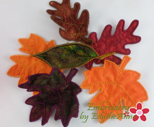 FALL LEAVES IN THE HOOP MACHINE EMBROIDERY