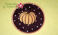 FALL/THANKSGIVING COASTER In The Hoop Machine Embroidery/ Embroidery by EdytheAnne