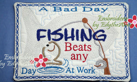 FISHERMAN SPORTS MUG MAT 2 SIZES 2 DESIGNS - INSTANT DOWNLOAD - Embroidery by EdytheAnne - 1