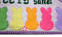 IT'S EASTER FOR PEEPS SAKE Mug Mats/Mug Rugs/Drink Mats In The Hoop Whimsical Styled Machine Embroidery-INSTANT DOWNLOAD - Embroidery by EdytheAnne - 2