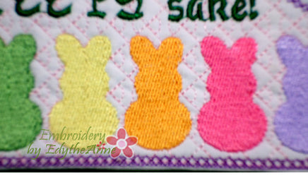 IT'S EASTER FOR PEEPS SAKE Mug Mats/Mug Rugs/Drink Mats In The Hoop Whimsical Styled Machine Embroidery-INSTANT DOWNLOAD - Embroidery by EdytheAnne - 2