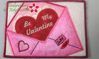 BE MY VALENTINE In The Hoop Embroidered Mug Mats/Mug Rugs - Instant Download - Embroidery by EdytheAnne - 1