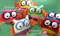 BARNEY OWLS In The Hoop Machine Embroidery Design- Digital File - Instant Download - Embroidery by EdytheAnne - 3