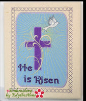 HE HAS RISEN CANVAS ART -  In The Hoop Machine Embroidery