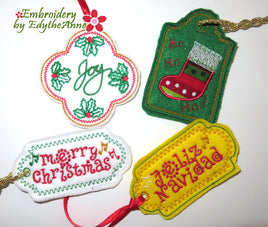 CHRISTMAS TAGS SET OF FOUR - Digital Download