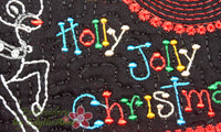 CHRISTMAS MUG MAT/Mug Rug. Holly Jolly Christmas. IN THE HOOP - INSTANT DOWNLOAD - Embroidery by EdytheAnne - 3