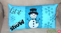 LET IT SNOW PILLOW COVER Machine Embroidery Design