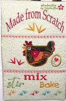 MADE FROM SCRATCH MINI QUILT WALLHANGING-  In The Hoop Machine Embroidery