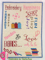 EMBROIDERY FUN WORD ART WALL HANGING - DIGITAL DOWNLOAD