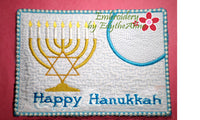 HAPPY HANUKKAH/CHANUKAH/HOLIDAY MUG MATS/Mug Rugs  - Instant Download. - Embroidery by EdytheAnne - 4