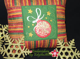 CHRISTMAS FUN PILLOWS-Partial In The Hoop Machine Embroidery
